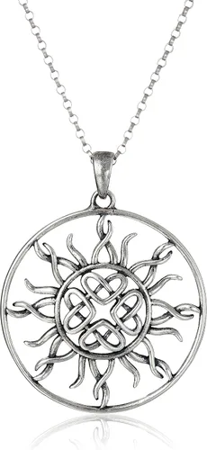 Vista 8 de Amazon Essentials . Collar con colgante celta de plata de ley 925 para mujer, cadena Rolo de 18 pulgadas, joyería hipoalergénica para mujer