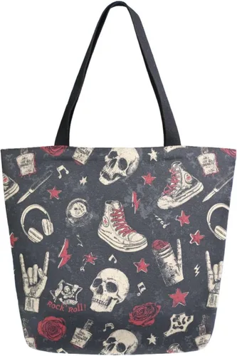 Vista 15 de Bolsa de comestibles de lona de cereza japonesa Bolso de libro casual de hombro