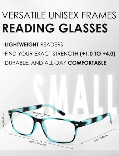 Vista 5 de HEEYYOK Readers For Wome Reading Glasses Womem For Small Face Square Cheaters Reading Glasses Womens Lightweight 4-Pack