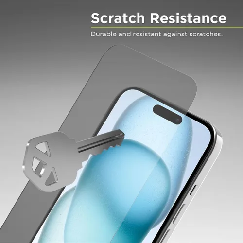Vista 3 de PureGear Protector de pantalla de vidrio templado HD de máxima claridad para Apple iPhone 15 (2023) de 6.1 pulgadas, cobertura completa, ajuste
