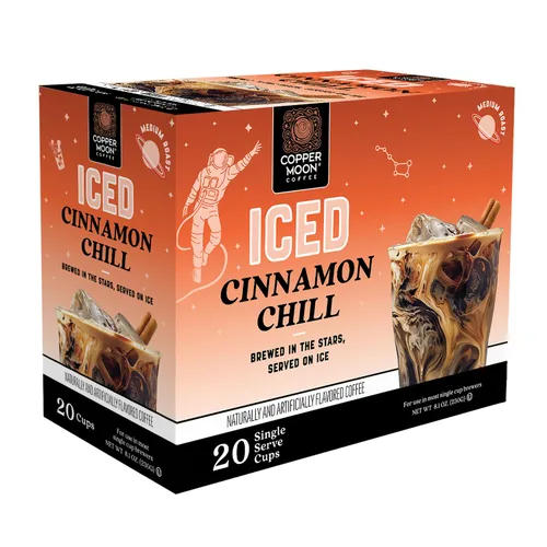 Vista 2 de Copper Moon Cápsulas de café K-Cup, medianas, Brew Over Ice Canela Chill