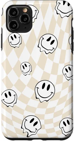 Vista 13 de Retro Swirl - Carcasa para iPhone 17, diseño de cara sonriente feliz
