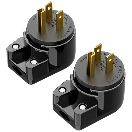 Vista 25 de Nema 5-15P Enchufe de 90 grados, Plugrand ETL Listado 15A 125V Enchufe