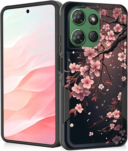 Vista 134 de Funda para Moto G Play 4G 2024, resistente de doble capa híbrida de policarbonato duro, goma suave, a prueba de golpes, funda protectora resistente