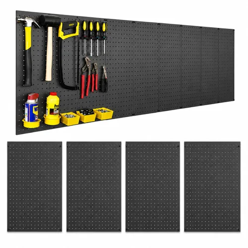 Vista 8 de Fabricado en Estados Unidos – Organizador de pared Nerf Gun Pegboard 3 paneles de 24 x 16 pulgadas – 72 pulgadas de ancho – Kit P-202 B