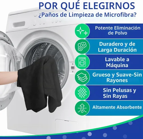 Vista 4 de Newwiee 3 paños de limpieza de microfibra extra grandes de 30 x 20 pulgadas, lavables y reutilizables, sin manchas, sin pelusas, para limpiar