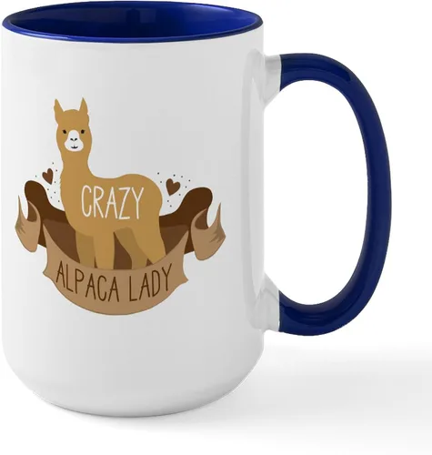 Vista 11 de CafePress Alpaca For Christmas Large Mug 15 oz (444 ml) Ceramic Coffee Mug