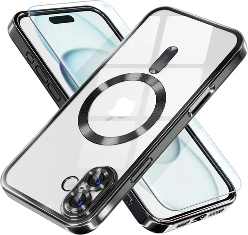 Vista 81 de Misea Funda magnética para iPhone 14 compatible con MagSafe [nunca amarillenta] [protección contra caídas de grado militar] protector completo
