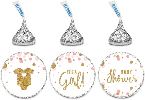 Vista 12 de Andaz Press Colección de fiesta de baby shower de niña con purpurina de oro rosa rubor, pancarta colgante con cuerda, Welcome Baby!, 5 pies, 1 juego