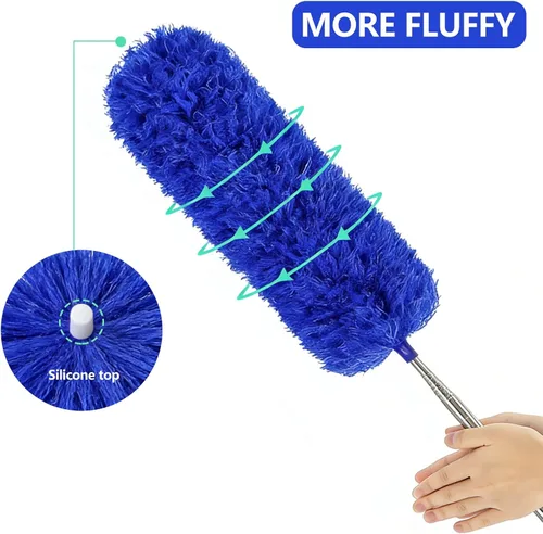 Vista 5 de SetSail Plumeros extralargos con poste de extensión de 100 pulgadas para Azul