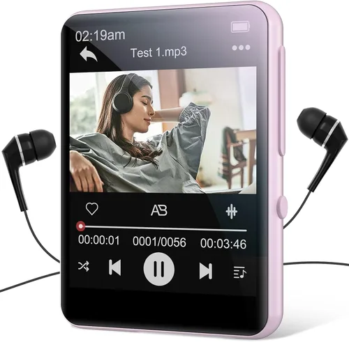 Vista 10 de Conrian - Reproductor Mp3 Bluetooth de 64 GB, pantalla táctil de 2,4 Negro