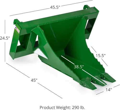 Vista 8 de Titan Attachments Extreme Global Euro - Cuchara para árbol de tocón, fabricada en Estados Unidos, se adapta a tractores John Deere