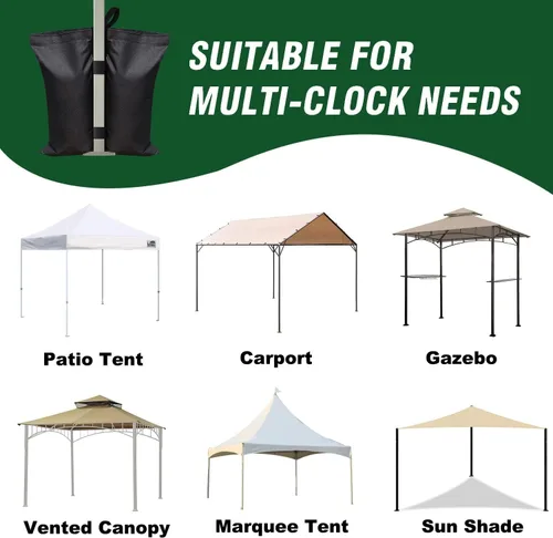 Vista 4 de Bolsas de peso Eurmax USA para tienda de campaña con dosel, bolsas de arena para toldo al aire libre instantáneo, patas de toldo, bolsas de arena