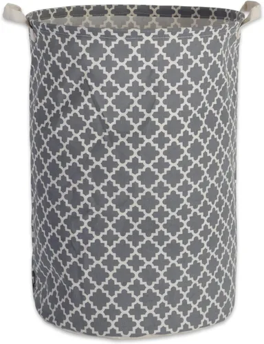 Vista 11 de DII Laundy Collection, cubo plegable recubierto de polietileno, celosía aguamarina, cesta para la ropa sucia