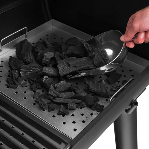 Vista 10 de Broil King 955050 Regal Charcoal Offset 400 Ahumador y Parrilla, Negro