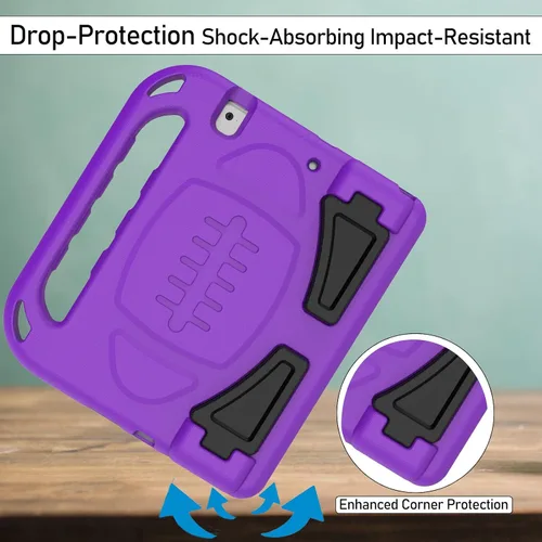 Vista 6 de LTROP Funda infantil para iPad de 6ª y 5ª generación, funda para iPad de 9.7 pulgadas 2018/2017, iPad Air 2 para niños, protector de pantalla