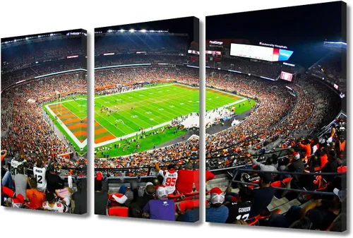 Vista 42 de TUMOVO MetLife Stadium - Decoración de pared de Nueva York, 3 piezas, lienzo, arte de pared para decoración del hogar, juegos de fútbol americano
