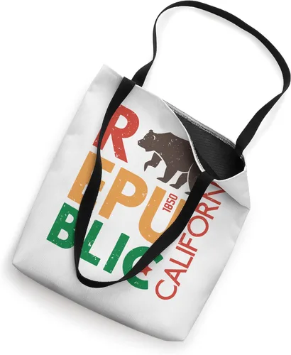 Vista 2 de Bear California Republic State Flag Animal Lover Hombres Mujeres Tote Bag