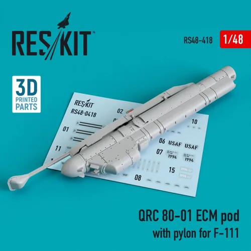Vista 2 de Reskit RS48-0418 1/48 QRC 80-01 ECM pod con pilón para F-111