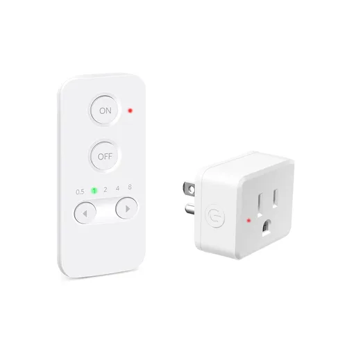 Vista 98 de NineLeaf - Enchufe de salida de control remoto, interruptor de luz de encendido y apagado inalámbrico desmontable 500FT Light Plug Decorator