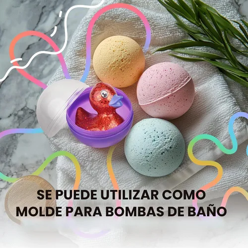 Vista 8 de Máquina expendedora de cápsulas, cápsulas redondas translúcidas vacías 100 unidades de 2 pulgadas – Cápsulas de máquina de chicles a granel