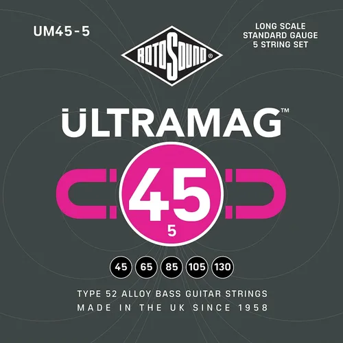 Vista 3 de Rotosound cuerdas para bajo eléctrico ULTRAMAG 52 ALLOY ROUNDWOUND 4-str. UM40 Medium 40-100,Gris