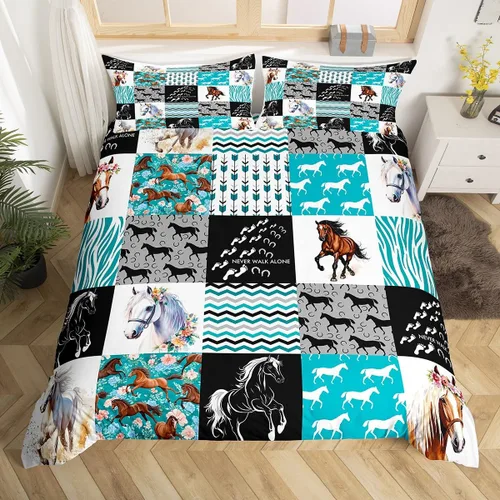 Vista 15 de Erosebridal Funda de edredón lavanda para niños, niñas, adultos, mujeres, funda de edredón de árboles verdes, tamaño individual, juego de ropa