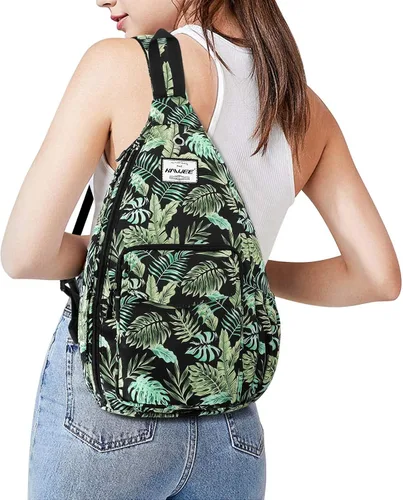 Vista 7 de HAWEE Mochila bandolera para mujer, anti-agua, ajustable inclinado