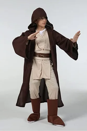 Vista 4 de Kids Boys Costume Robe Tunic Cloak Cosplay Outfit