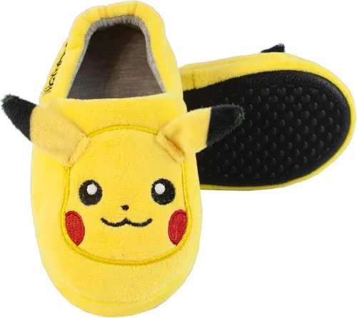 Vista 3 de Pokemon Pikachu - Pantuflas para niños y niñas con personajes 3D, Amarillo
