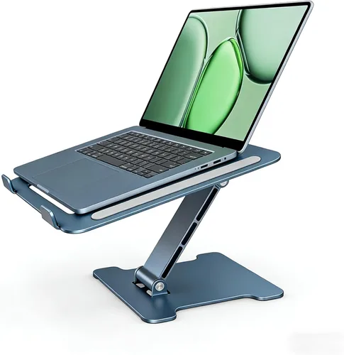 Vista 8 de Soporte ajustable para computadora portátil, elevador portátil de Plateado