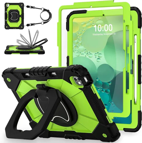 Vista 23 de WESOROL Funda para iPad Air de 13 pulgadas M4/M3/M2 2026/2025/2024 con soporte para lápiz, protector de pantalla, soporte giratorio de 360°, funda