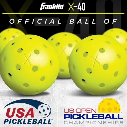 Vista 7 de Franklin Sports Juegos de pickleball para principiantes, juegos de 2 + 4 jugadores, paletas de aluminio + bolas de pickleball X-40, aprobadas por