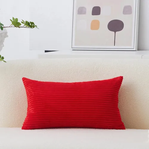 Vista 70 de Home Brilliant Funda de almohada de primavera de 18x18 pulgadas, funda de almohada de terciopelo a rayas para silla y sofá, funda de almohada