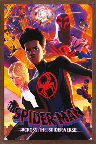 Vista 7 de Trends International Marvel Spider-Man: Across The Spider-Verse - Póster de pared de hoja del grupo uno, 22.4 pulgadas de largo x 14.7 pulgadas