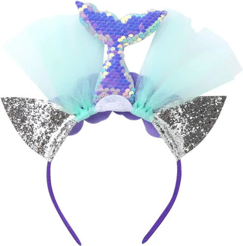 Vista 6 de TiaoBug Kids Girls Mermaid Costumes Fairy Princess Tutu Dress with Flower Headband Set Birthday Party Fancy Dress Up