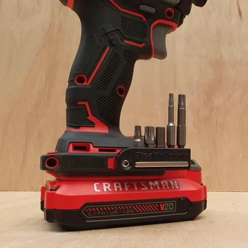 Vista 3 de StealthMounts Soporte magnético para puntas Craftsman (paquete de 2) - Rojo Fabricado en Reino Unido