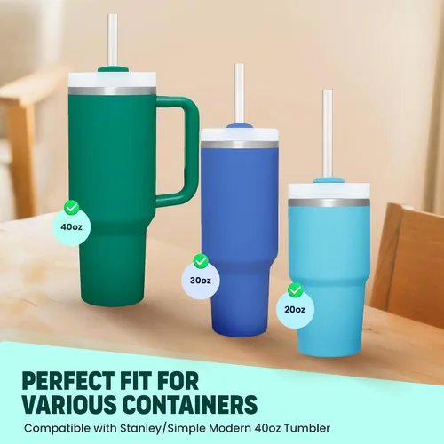 Vista 3 de Stanley - Paquete de 6 popotes de repuesto, vaso de 40 onzas / 30 onzas compatible con cepillos de limpieza Para 40oz/30oz