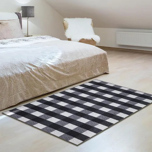 Vista 46 de Ottomanson Alfombras de 5 x 6 pies 6 pulgadas para sala de estar, alfombra de área para dormitorio, antideslizante, duradera y grande para zonas