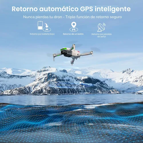 Vista 7 de PLEGBLE Drones con cámara para adultos 4K, dron GPS con pantalla