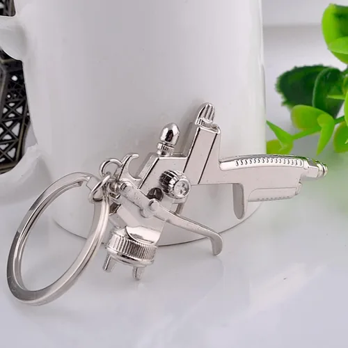 Vista 5 de Llavero de pistola de agua de metal para lavado de coches, modelo de pistola de agua a presión, llavero colgante de regalo de fiesta (1,1)