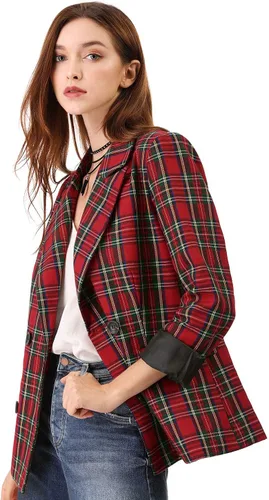 Vista 4 de Allegra K Chaqueta formal de trabajo con solapa con muescas para mujer