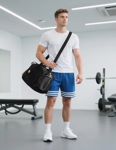 Vista 6 de SKYSPER Bolsa de gimnasio para hombres y mujeres con compartimento para zapatos, bolsa de lona de gimnasio de mano para viajes y deportes, bolsa