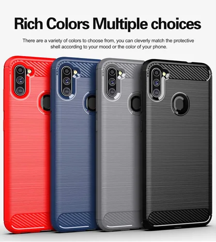 Vista 7 de MAIKEZI - Carcasa para Samsung Galaxy A11, con protector de pantalla HD, poliuretano termoplástico suave, delgada, antideslizante, funda protectora