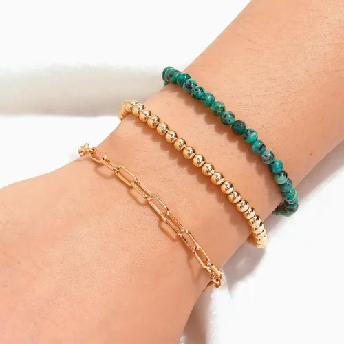 Vista 130 de Long tiantian Pulsera de oro gruesa para mujer, pulseras de oro delicadas, pulseras para mujer, pulseras apilables de eslabones de cadena