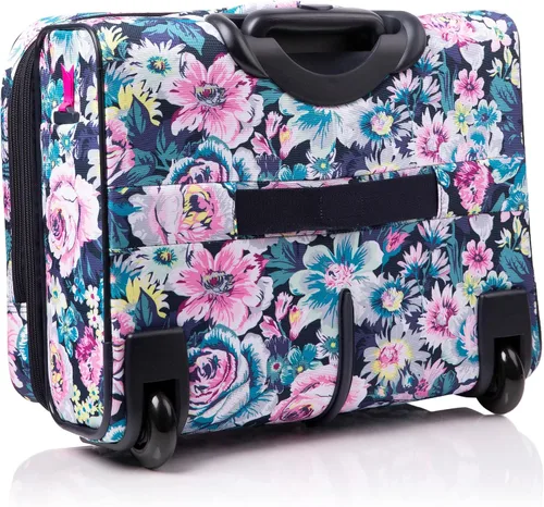 Vista 2 de Vera Bradley Bolsa de trabajo con ruedas Softside para mujer, Garden Grove