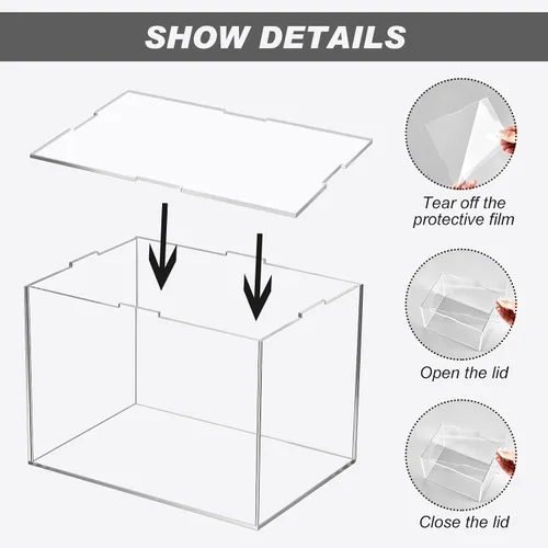 Vista 3 de Taiyin Mini Helmet Display Case, Clear Acrylic Protection Holder