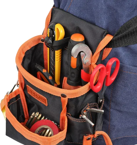 Vista 7 de YOOFAN Bolsa de herramientas - Cinturón de herramientas para electricista, carpintero, técnico de construcción, jardinería, accesorios de trabajo