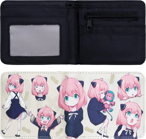 Vista 4 de Roffatide Anime SPY×FAMILY - Billeteras de piel sintética delgada multiusos para hombres y mujeres, ESPÍA×FAMILIA D, Casual