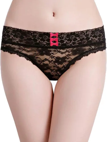Vista 7 de Mboosen 6 Bragas para mujer de encaje transpirable ropa interior mediados de altura más
